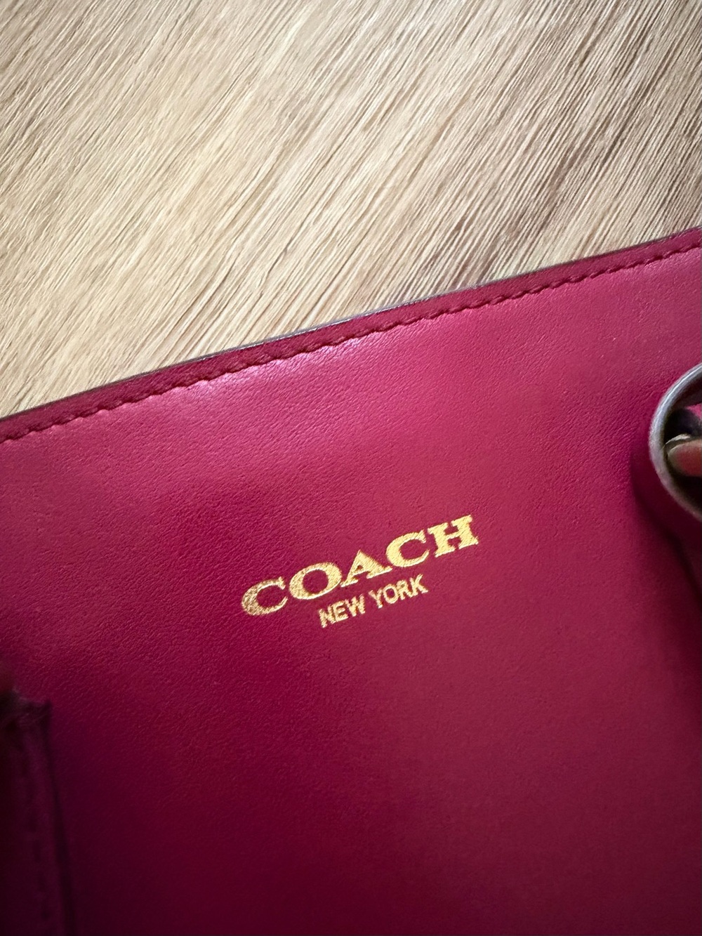 Coach Red Burgundy satchel crossbody shoulder bag with tassel - Picture 3 of 7